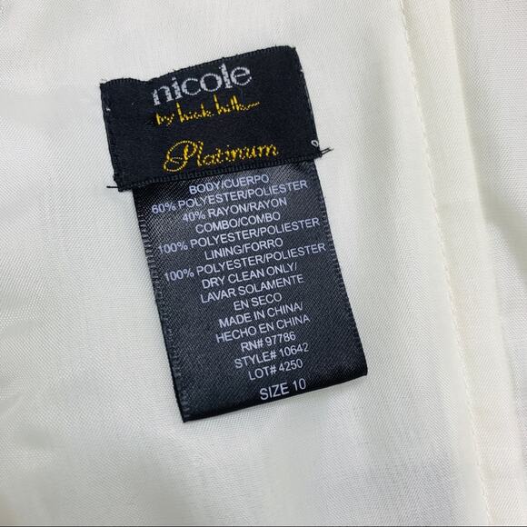 Nicole By Nicole Miller Geometric Black Wedding Gown, Size 10 Formal - Picture 7 of 8